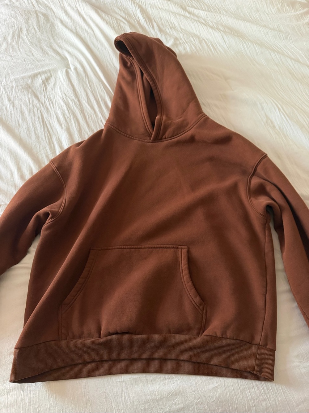 Women's Brown Hooded Pullover Sweater